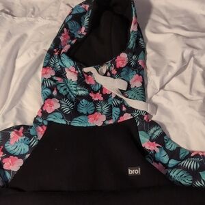 Banana Republic Floral Hoodie - Black and Teal